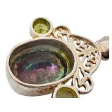 Mystic Topaz Pendant with Peridot Accents