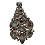 3" Larimar Pendant with Sterling Silver Setting