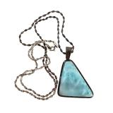 Larimar Pendant with Sterling Silver Chain