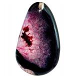 Set of 3 Agate Slice Pendants with Crystal and Natural Designs, 3 Inch