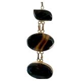 8" Sterling Silver Polish Agate Bracelet