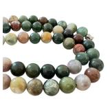 18-Inch Agate Beaded Necklace with Multicolor Polished Stones