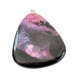 Set of 2 Dyed Agate Stone Pendants with 17 Inch Chains