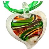 Set of 3 Art Glass Pendants in Assorted Designs