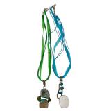Set of 2 Sterling Silver Gemstone Necklaces with Agate and Semi-Precious Stones