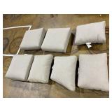LOT OF 7 Patio Cushions LOT OF 7 Patio Cushions