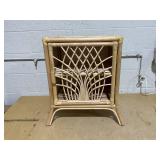 Bali & Pari Danna Rattan BOHO Nightstand, 1-Door Bali & Pari Danna Rattan BOHO Nightstand, 1-Door