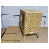 Bali & Pari Danna Rattan BOHO Nightstand, 1-Door Bali & Pari Danna Rattan BOHO Nightstand, 1-Door
