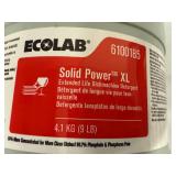9lb Ecolab Solid Power XL Dishwasher Detergent