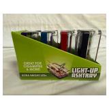 4 Glass Light-Up Ash Trays
