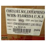 24 Bags of Diana Spicy Lime Corn Sticks