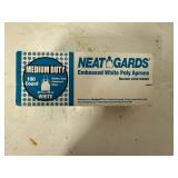 JJ. 100ct Medium Duty White Poly Aprons