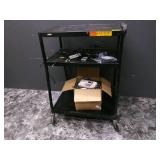 Black Metal Media Cart 45x28x32 w/ ... Black Metal Media Cart 45x28x32 w/ ...