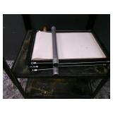 Black Metal Media Cart w/ 53.5x28x3... Black Metal Media Cart w/ 53.5x28x3...