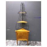 Vintage Corner wooden/metal Shelf... Vintage Corner wooden/metal Shelf...
