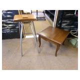 Stool with wooden seat and wood cof... Stool with wooden seat and wood cof...