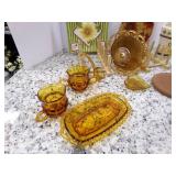 Misc Vintage Amber Glasssware Cream... Misc Vintage Amber Glasssware Cream...