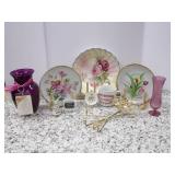 Hand Painted Plates and Bowl and Cu... Hand Painted Plates and Bowl and Cu...