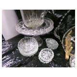 Misc Vintage Crystal Glassware with... Misc Vintage Crystal Glassware with...