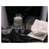 Set of Vintage Clear Glass Dish Pla... Set of Vintage Clear Glass Dish Pla...