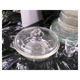 Set of Vintage Clear Glass Dish Pla... Set of Vintage Clear Glass Dish Pla...