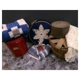 VIntage Quilt, Apple Basket w/lid r... VIntage Quilt, Apple Basket w/lid r...