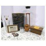 Misc vintage items including wooden... Misc vintage items including wooden...