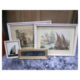 Vintage Framed Art, tub, and opend ... Vintage Framed Art, tub, and opend ...