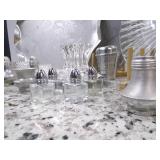 Vintage, tin platters, and Crystal ... Vintage, tin platters, and Crystal ...