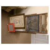 Vintage embroidered picture, school... Vintage embroidered picture, school...