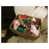 Vintage box of scarfs, two jackets ... Vintage box of scarfs, two jackets ...