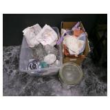 A box of vintage lienes with full l... A box of vintage lienes with full l...