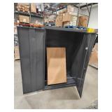 Sandusky Transport Wardrobe Series 46 in. W x 78 in. H x 24 in. D 22-Gauge 4-Shelf Freestanding Storage Cabinet in Charcoal