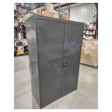 Sandusky Transport Wardrobe Series 46 in. W x 78 in. H x 24 in. D 22-Gauge 4-Shelf Freestanding Storage Cabinet in Charcoal