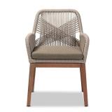 6--bali & pari Jennifer Grey and Walnut Brown Arm Chair