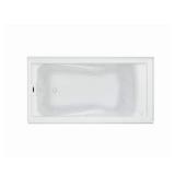 EverClean 60 in. x 32 in. Whirlpool Bathtub with Left Drain in White * Damaged corner