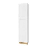 Hampton Bay Avondale 18 in. W x 24 in. D x 84 in. H Ready to Assemble Plywood Shaker Pantry Kitchen Cabinet in Alpine White