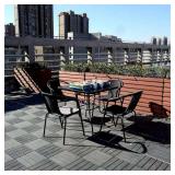 AUTMOON 12 x 12 in. Plastic Interlocking Flooring Tiles Indoor and Outdoor Patio Garden Deck Poolside Balcony 44-Pack Gray
