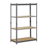 4- Tier Adjustable Heavy-Duty Steel Garage Storage Shelving Unit in Gray (36 in. W x 60 in. H x 18 in. D)