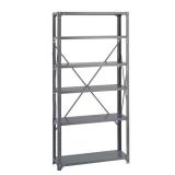 Gray 6-Tier Heavy Duty Steel Industrial Shelving Unit (36 in. W x 75 in. H x 12 in. D)