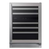 Samsung Dual Zone 24 in. 51-Bottle Free Standing Wine Cooler in Stainless Steel