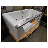 EAGO  AM196ETL 71 in. Acrylic Flatbottom Whirlpool Bathtub in White **Retails for $4500+