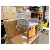6--bali & pari Jennifer Grey and Walnut Brown Arm Chair