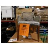 6--bali & pari Jennifer Grey and Walnut Brown Arm Chair