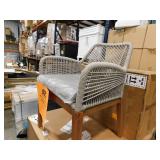 6--bali & pari Jennifer Grey and Walnut Brown Arm Chair