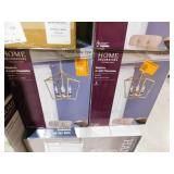 (3) Weyburn 4-Light Gold Farmhouse Chandelier Light Fixture with Caged Metal Shade