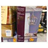(3) Weyburn 4-Light Gold Farmhouse Chandelier Light Fixture with Caged Metal Shade
