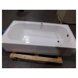 Aloha 60 in. x 30 in. Alcove Soaking Bathtub with Right Drain in White