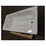 Aloha 60 in. x 30 in. Alcove Soaking Bathtub with Right Drain in White