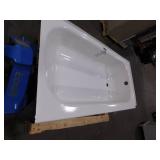 Aloha 60 in. x 30 in. Alcove Soaking Bathtub with Right Drain in White